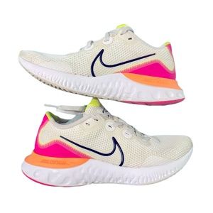Nike Renew Run Platinum Pink Blast Shoes